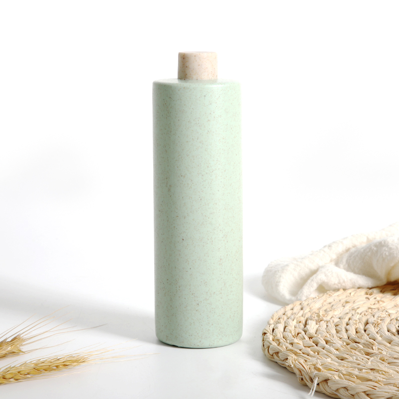 批发不含 BPA 可生物降解小麦秸秆洗发水瓶